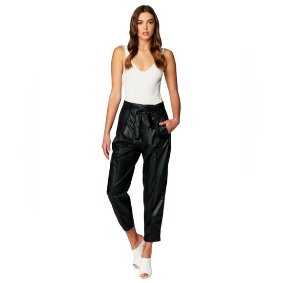 NWT! Blank NYC Off the Record Faux Leather Trouser Pants - Size 24 - Picture 1 of 13